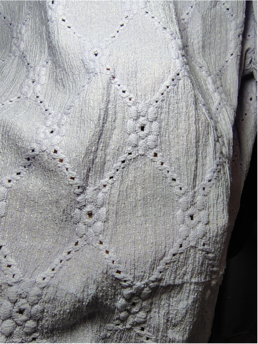 Falechay 2XL Lavender Eyelet Blouse NWT Plus Size Lilac Textured Top - Picture 9 of 10